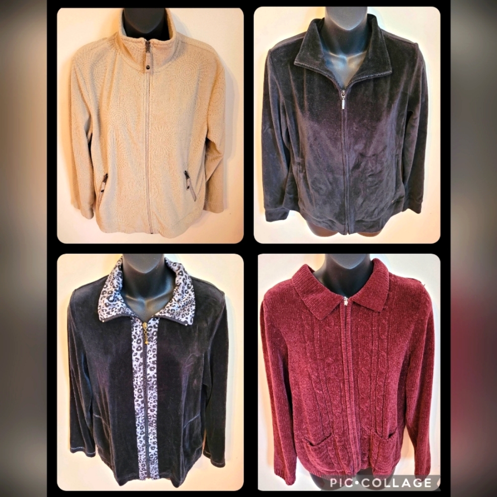 🌟Bundle of 4 Full Zip Sweaters Size Small & Medium